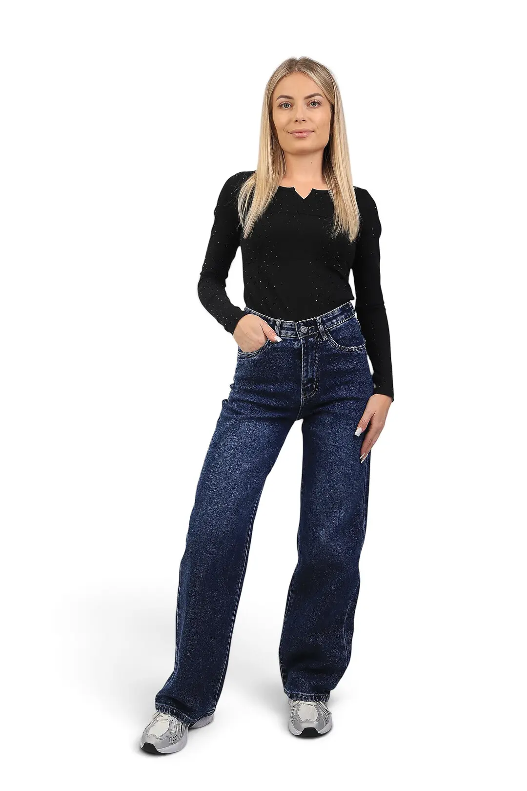 Джинси жіночі Fashion сині wide leg