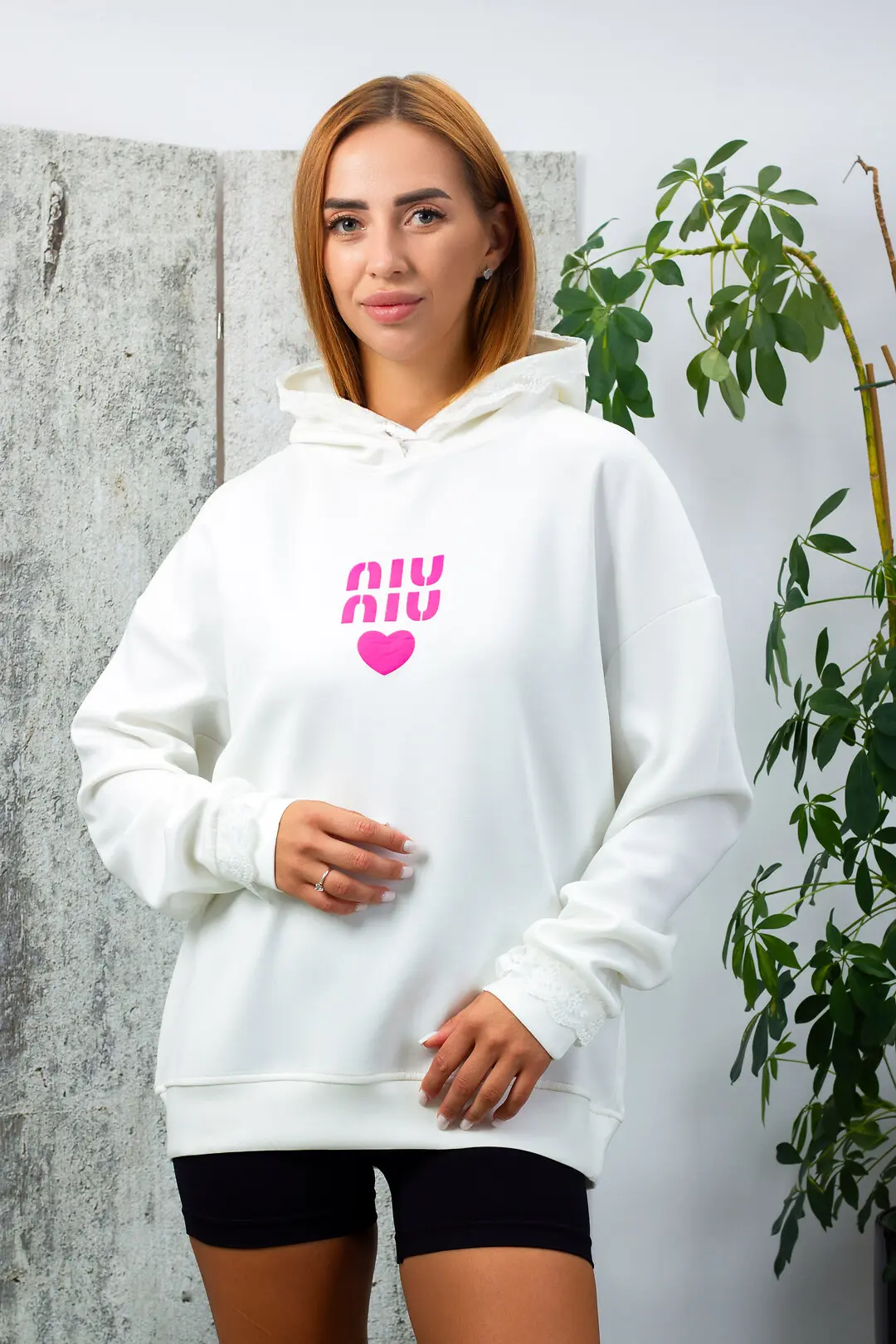 Худі жіноче NaNa K1776 білий