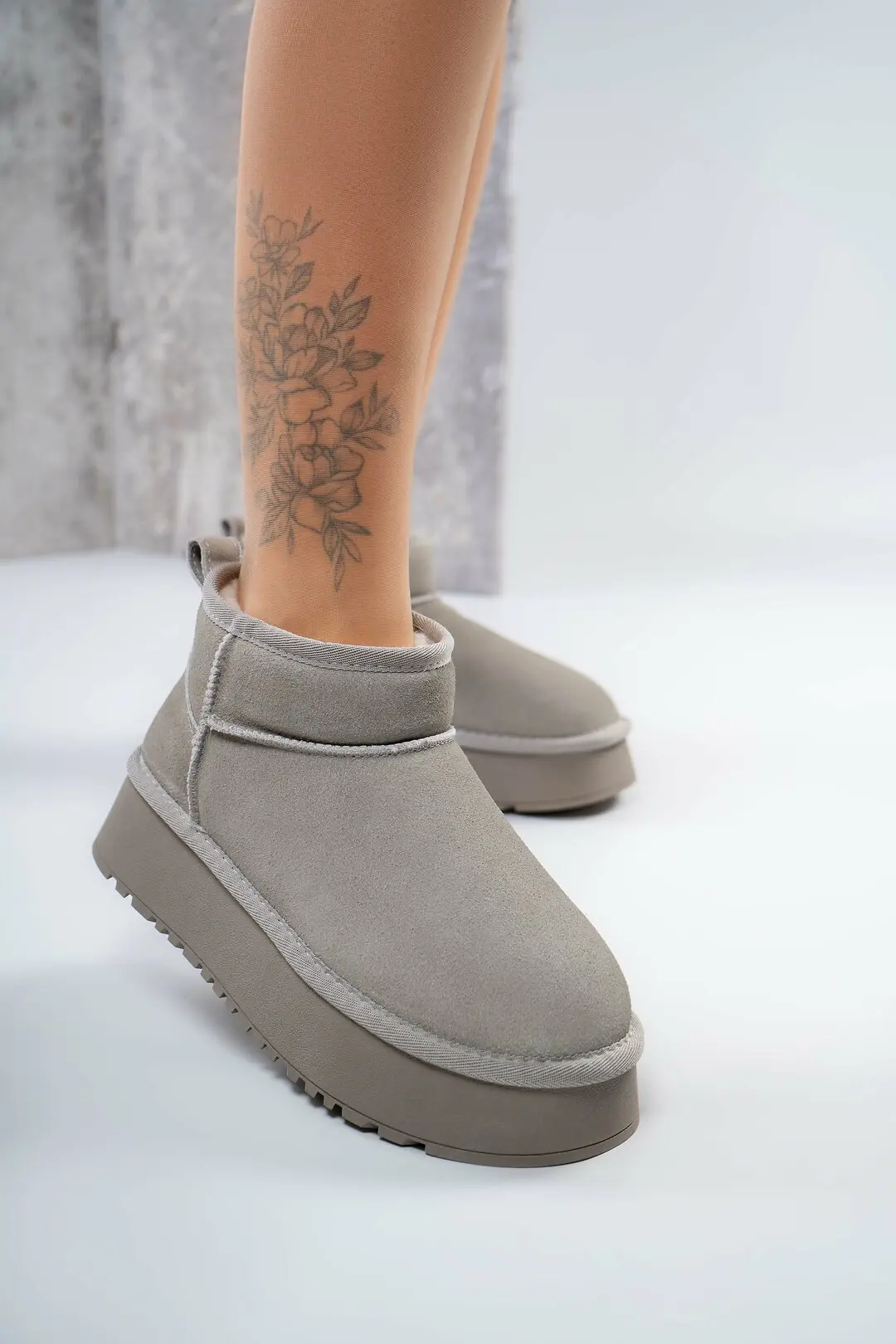 Уггі жіночі Where Uwear Натуральна замша сірі