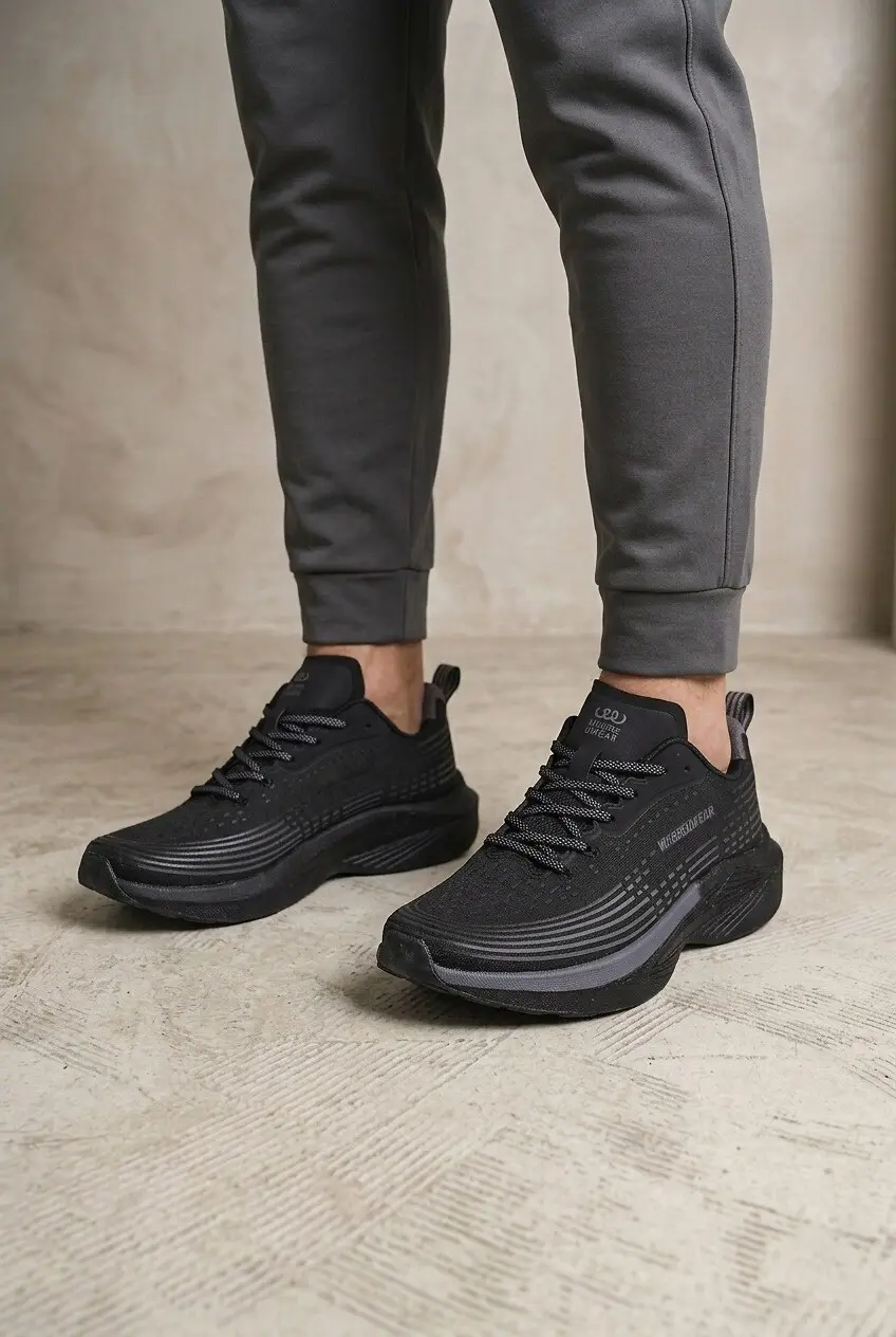 Кросівки чоловічі Where Uwear чорні текстильні