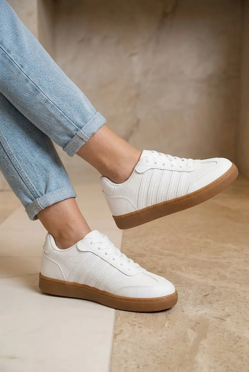 Кеди жіночі Fashion білі з екошкіри