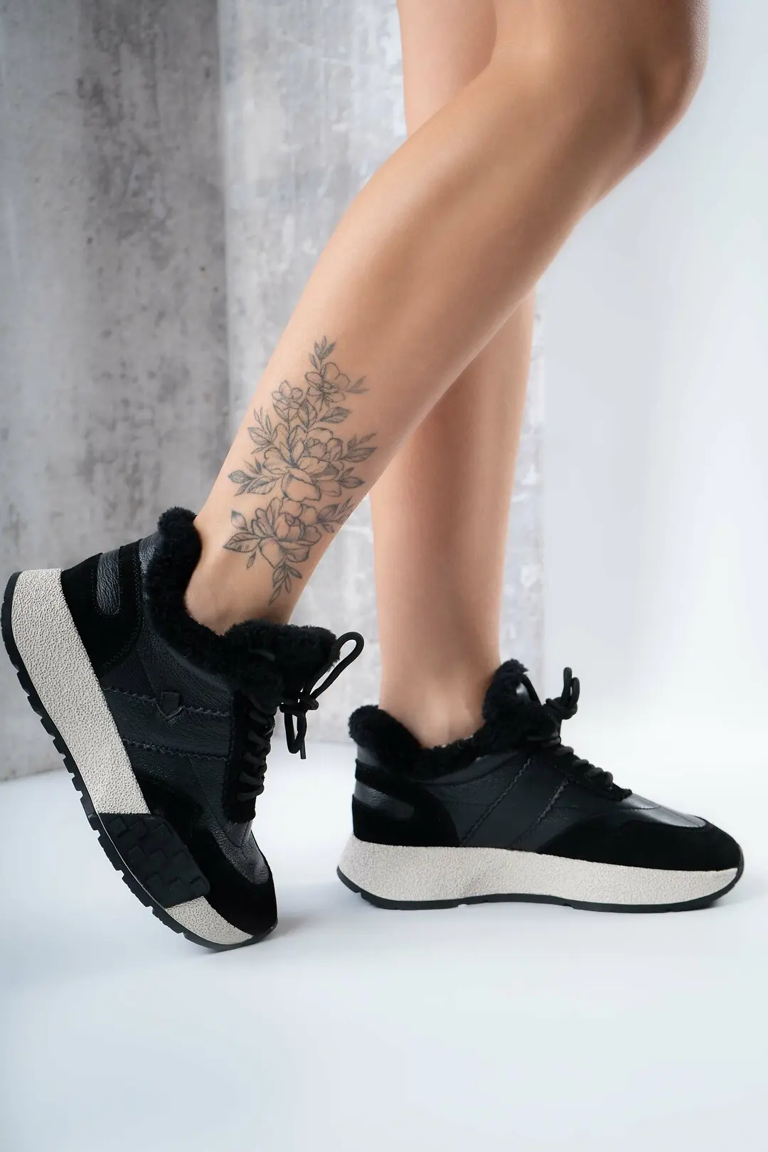 Кросівки жіночі Where Uwear Натуральна шкіра чорні