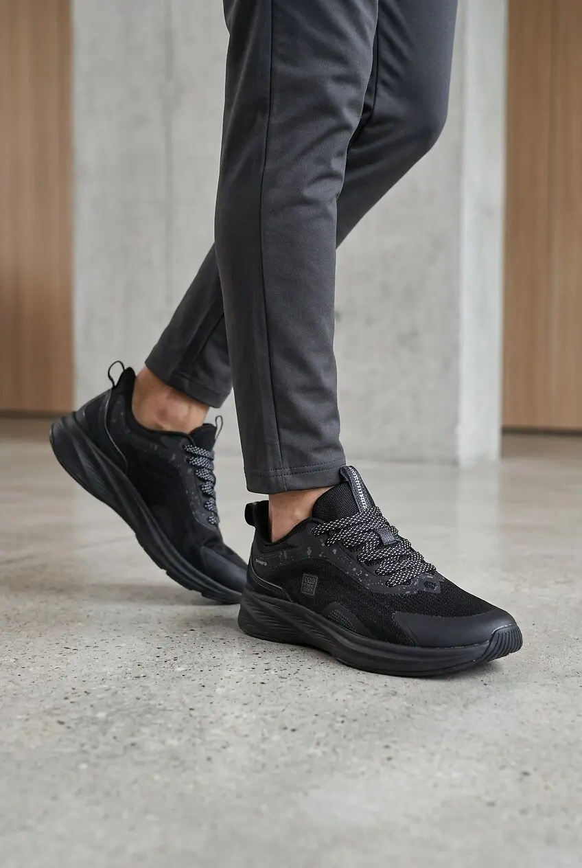 Кросівки чоловічі Where Uwear чорні з текстилю