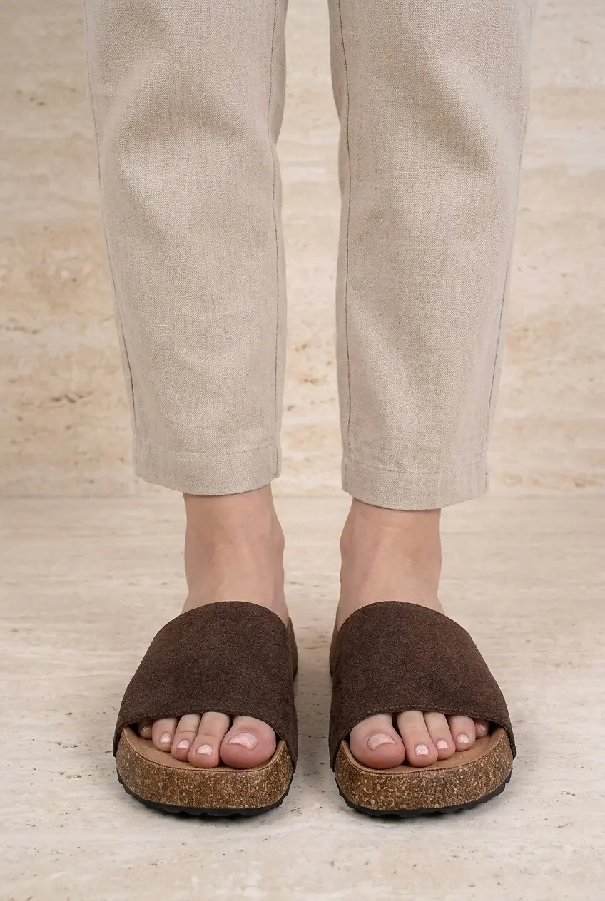 Шльопанці жіночі Where Uwear коричневі