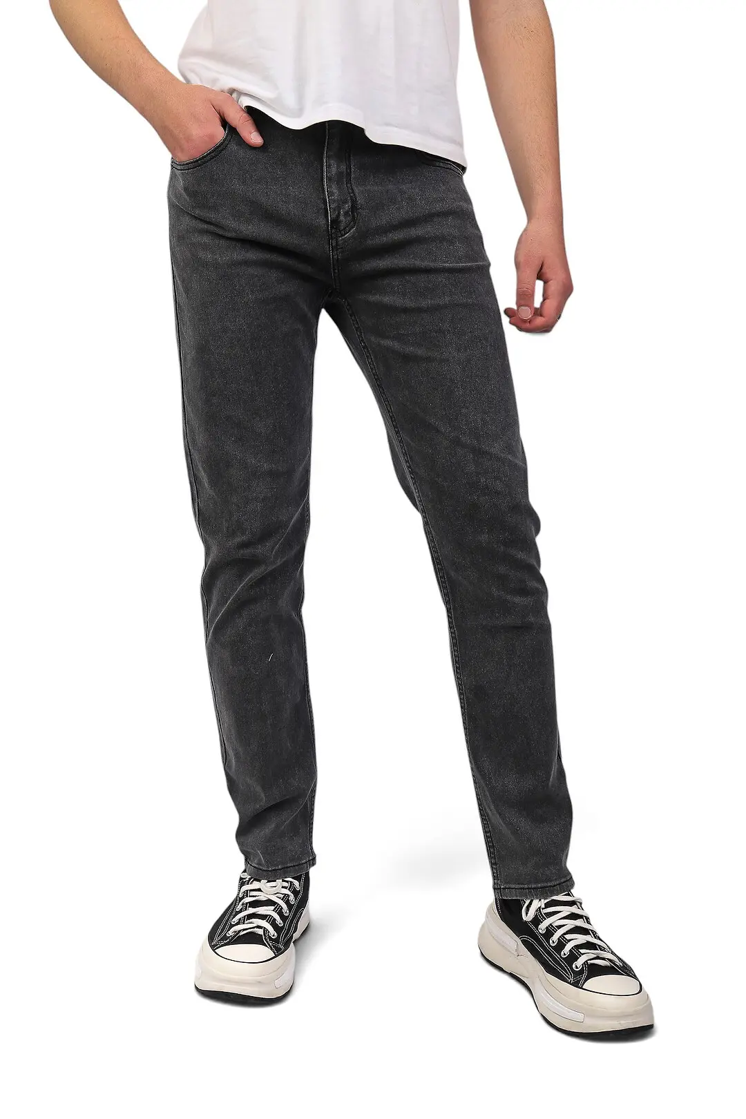 Джинси чоловічі Fashion темно-сірі slim fit