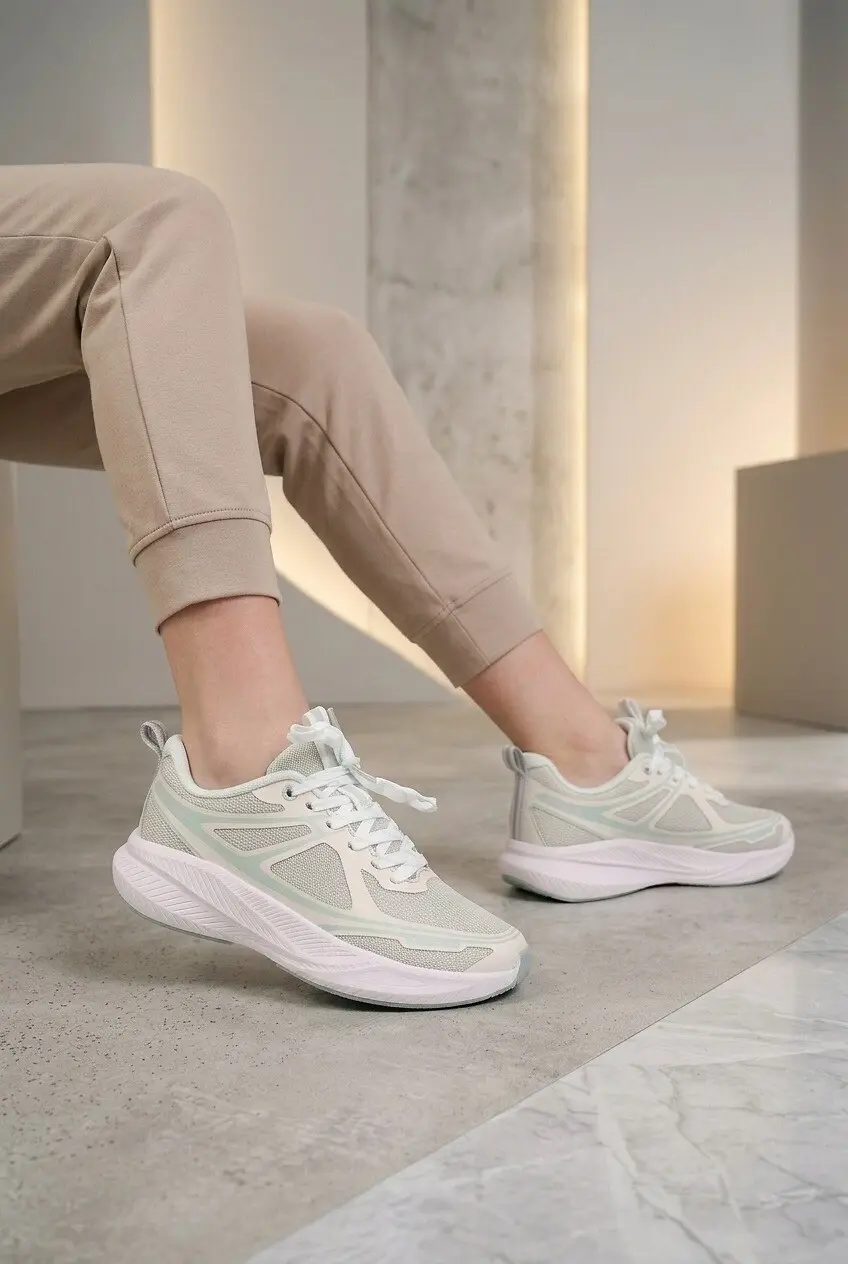 Кросівки жіночі Where Uwear сірі з бірюзовим