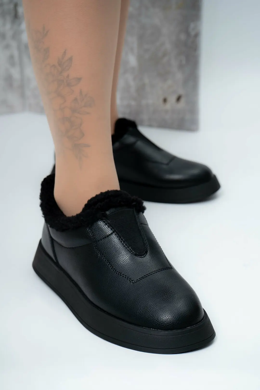 Уггі жіночі Fashion Натуральна шкіра чорні