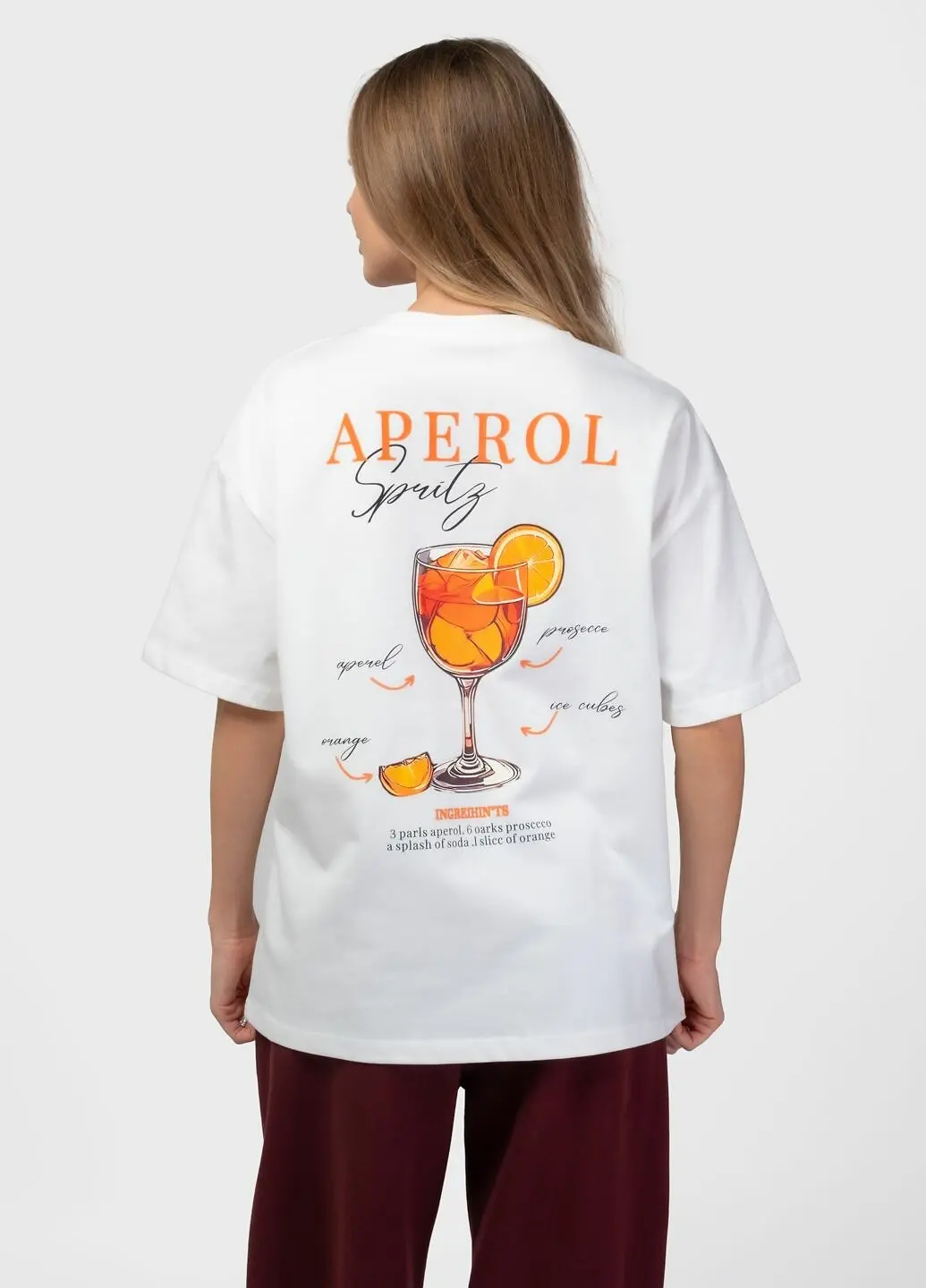 Футболка жіноча Power біла з принтом APEROL