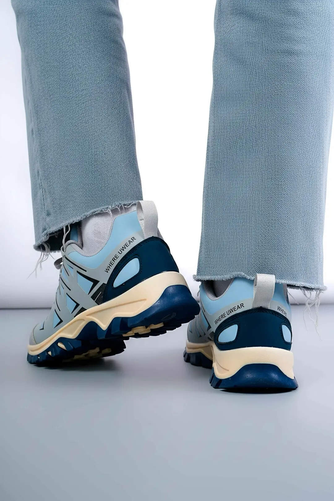Кросівки жіночі Where Uwear TF-25-03-white/blue сірі