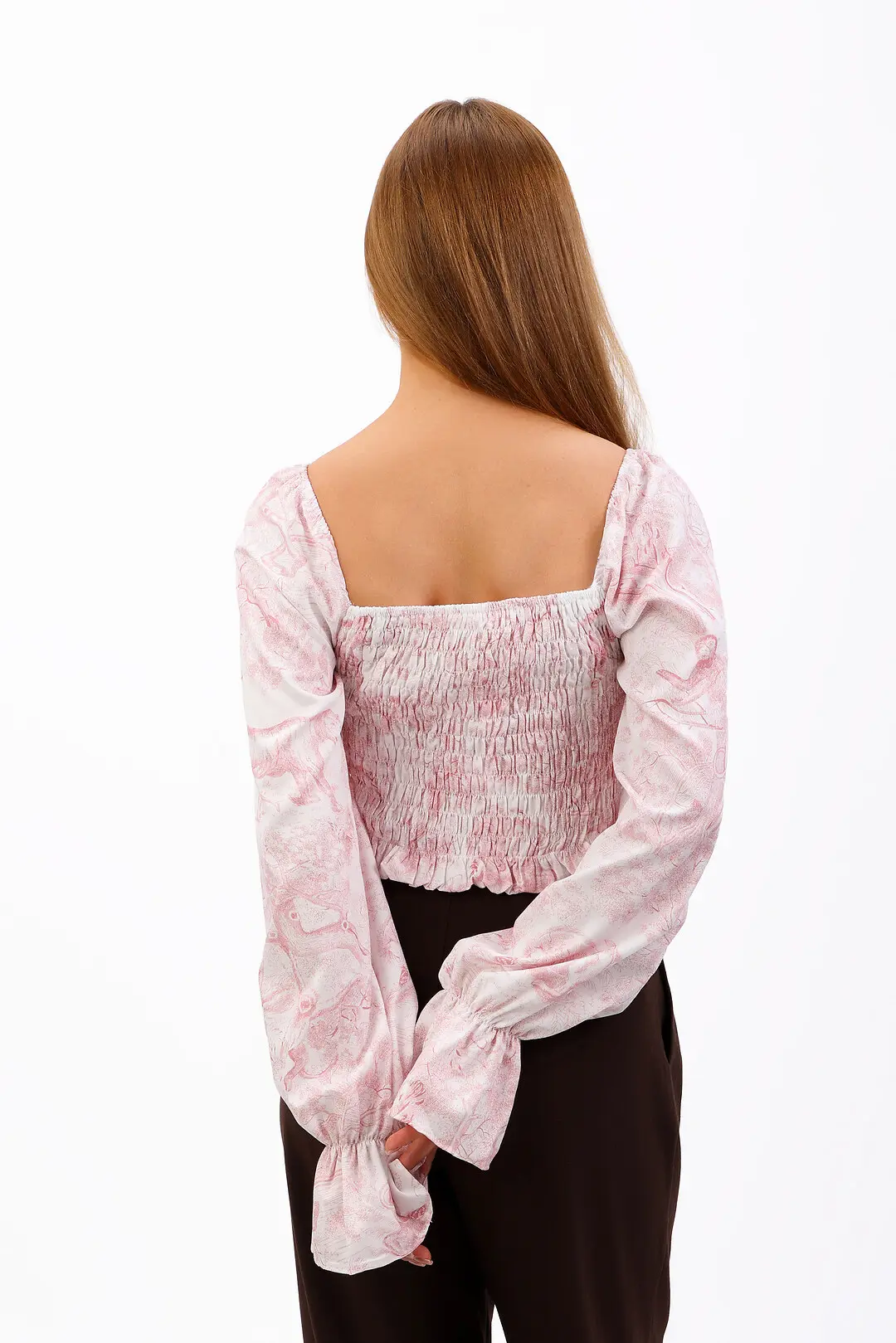 Блуза-селянка жіноча Where Uwear рожева
