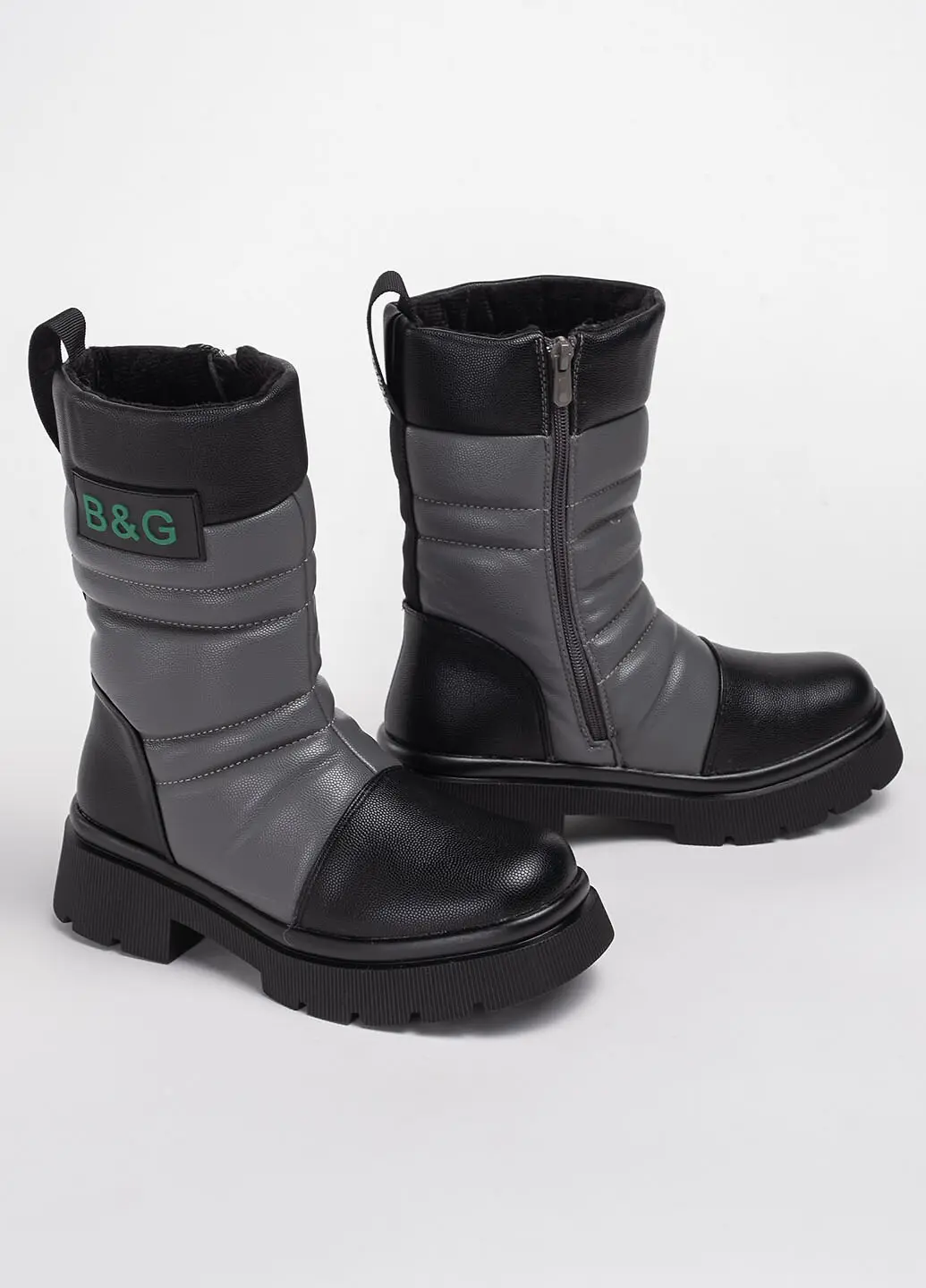 Чоботи дитячі Fashion 8865-12K сірі зимові