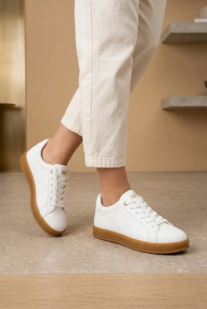 Кеди жіночі Fashion білі з екошкіри
