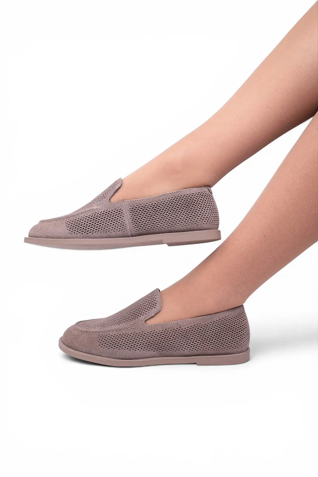 Лофери жіночі Where Uwear Натуральна замша сірі