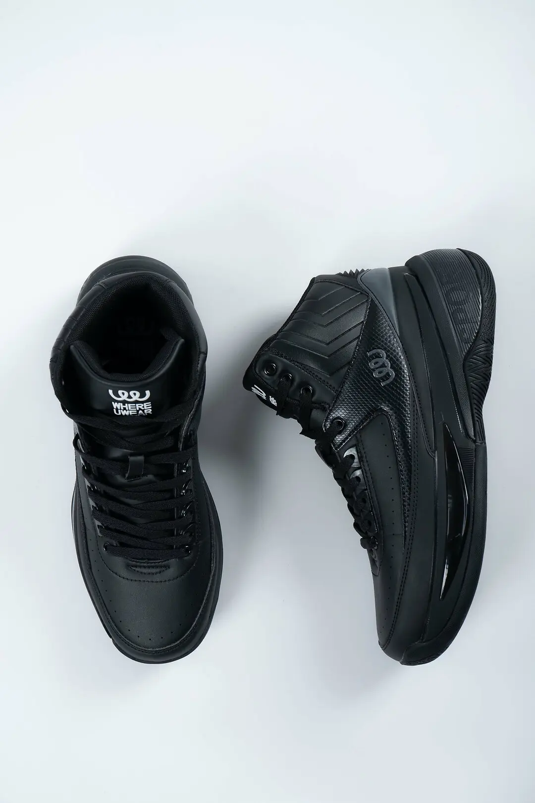 Кросівки чоловічі високі Where Uweare WUW6046-BLACK чорні