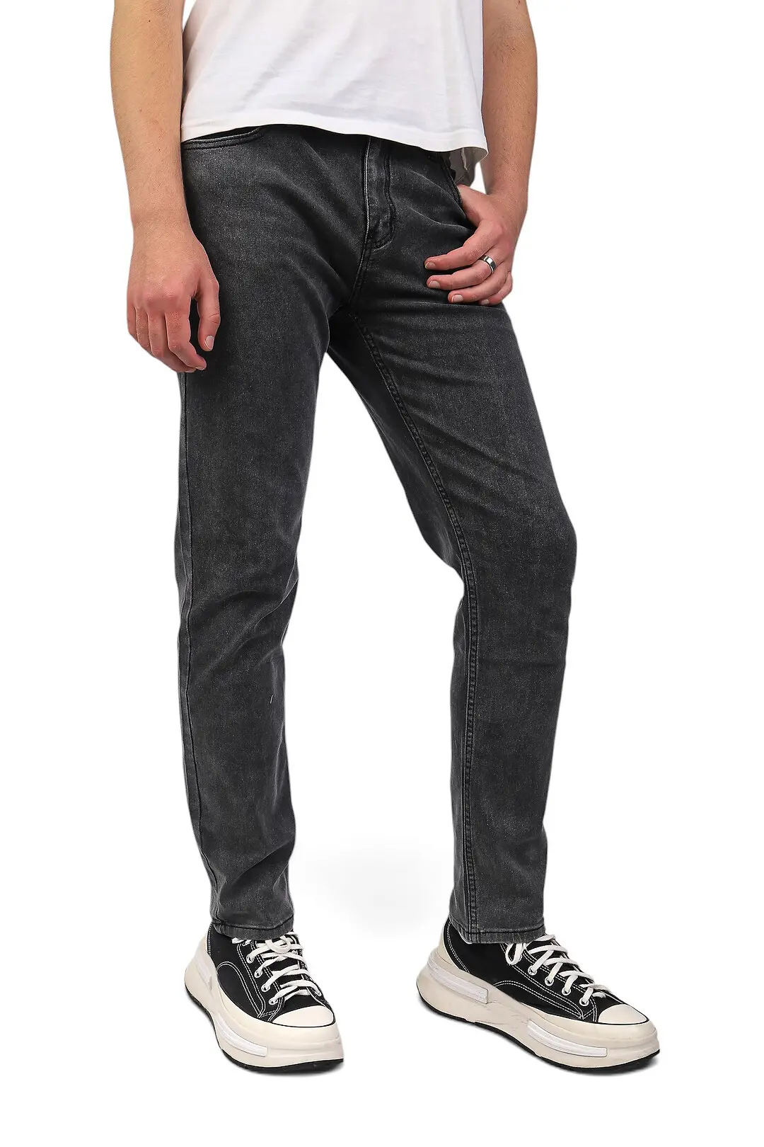 Джинси чоловічі Fashion темно-сірі slim fit