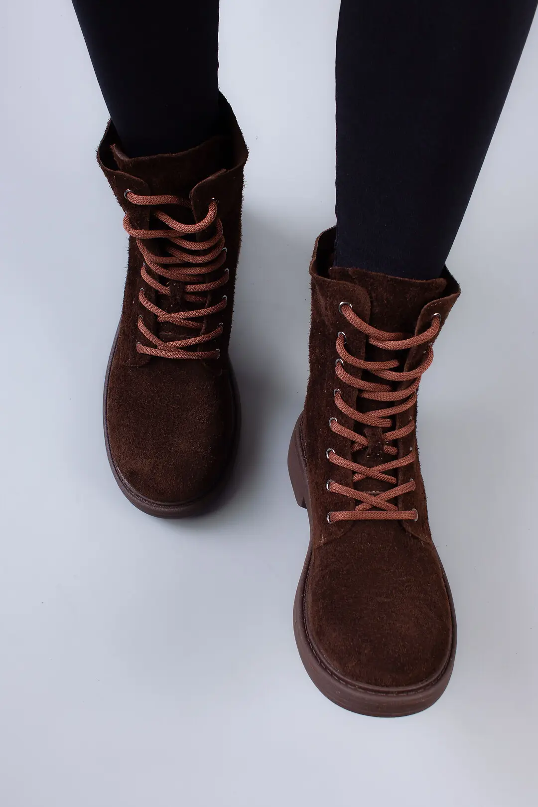 Черевики жіночі Where Uwear M380-1-2 натуральна замша коричневі