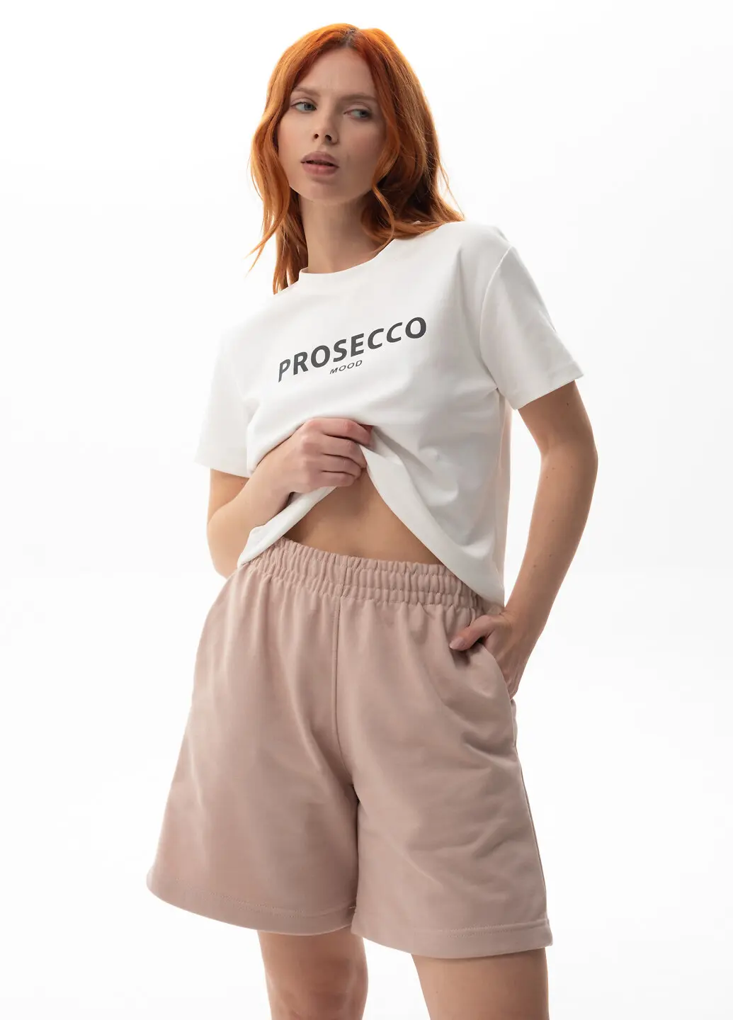 Жіночі шорти Fashion бежеві спортивні