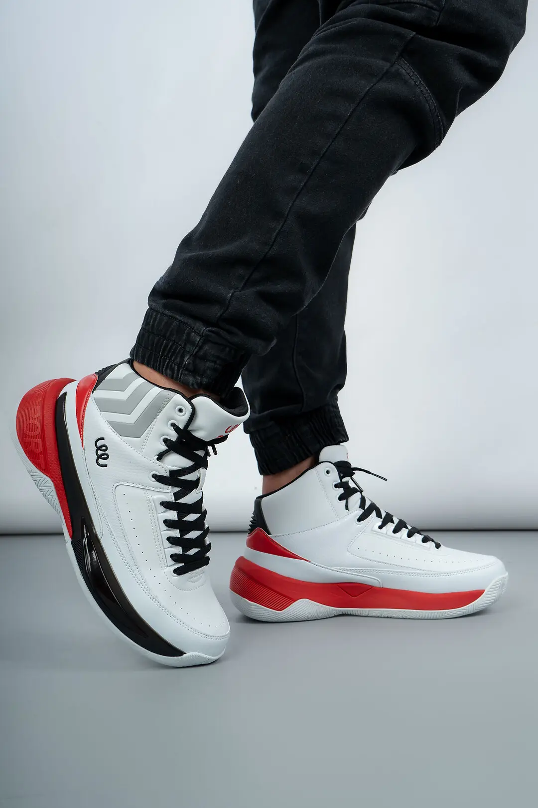 Кросівки чоловічі високі Where Uwear WUW6046-WHITE/BLACK білі