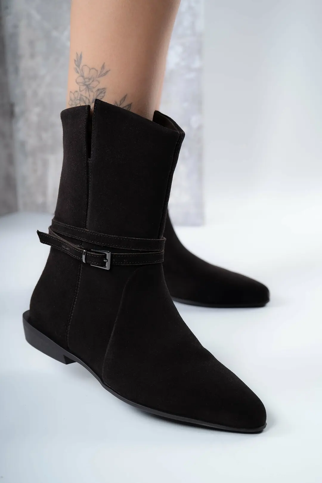 Черевики жіночі Where Uwear Натуральна замша коричневі